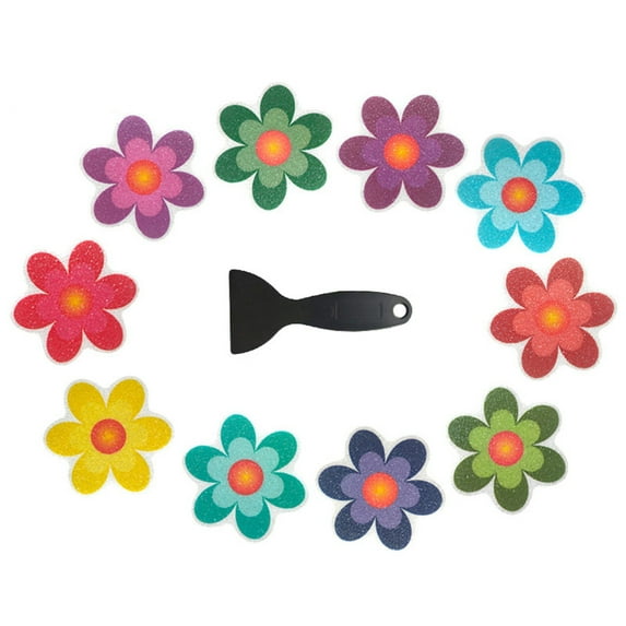 Bathtub Stickers Non Slip 10 PCS Safetyes Shower Treadses Adhesive Flowers Appliques/ Bathroom bathtub anti-slip stickers