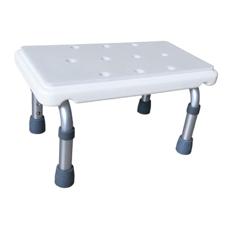Bathtub Stool Bathroom Step Stool Eight Adjustable with Anti Slip Rubber Tips Comfortable Sturdy Foot Rest Bath Chair for Bedside Apartment