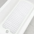 thumbnail image 1 of Bathtub and Shower Mats, Extra Long Non-Slip Bath Mat 39 x 16 Inch, Machine Washable Bath Tub Mat with Suction Cups & Drain Holes for Bathroom, White, 1 of 5