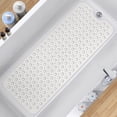 thumbnail image 1 of GPED Bathtub and Shower Mats, Extra Long Non-Slip Bath Mat 39 x 16 Inch, Machine Washable Bath Tub Mat with Suction Cups & Drain Holes for Bathroom White, 1 of 5