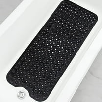 Bathtub and Shower Mats, Extra Long Non-Slip Bath Mat , Machine Washable Bath Tub Mat with Suction Cups & Drain Holes for Bathroom