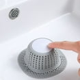 thumbnail image 1 of Bathtub and Sink Drain Hair Catcher with Odor Blocking and Easy Press Installation, 1 of 6