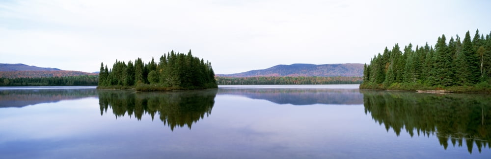 Bathurst Lake Mount Carleton Provincial Park New Brunswick Canvas Art - Ron Watts Design Pics (36 x 12)