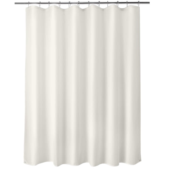 Bathway Fabric Shower Curtain Liner Washable, 70 x 72 Inches, Cream Shower Liner Fabric with 2 Magnets, Bathroom Polyester Shower Liner Waterproof Soft Lightweight, Cream