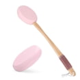 thumbnail image 1 of Bathway Lotion Applicator for Back, Feet, 2 Replacement Pads with 17" Curved Handle, Back Sunscreen Applicator for Kids, Elderly, Women, Apply Cream Medicine Moisturizer Tanner, Pink, 1 of 8