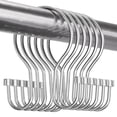 thumbnail image 1 of Bathway Shower Curtain Hooks Chrome Shower Curtain Rings with Cylindrical Design, 12Pcs Metal Shower Curtain Hooks Rust Proof, Smooth Glide Double Shower Hooks Rings for Shower Curtain, 1 of 7