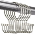 thumbnail image 1 of Bathway Shower Curtain Hooks Nickel Shower Curtain Rings with Cylindrical Design, 12Pcs Metal Shower Curtain Hooks Rust Proof, Smooth Glide Double Shower Hooks Rings for Shower Curtain, 1 of 7