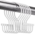 thumbnail image 1 of Bathway Shower Curtain Hooks White Shower Curtain Rings with Cylindrical Design, 12Pcs Metal Shower Curtain Hooks Rust Proof, Smooth Glide Double Shower Hooks Rings for Shower Curtain, 1 of 7