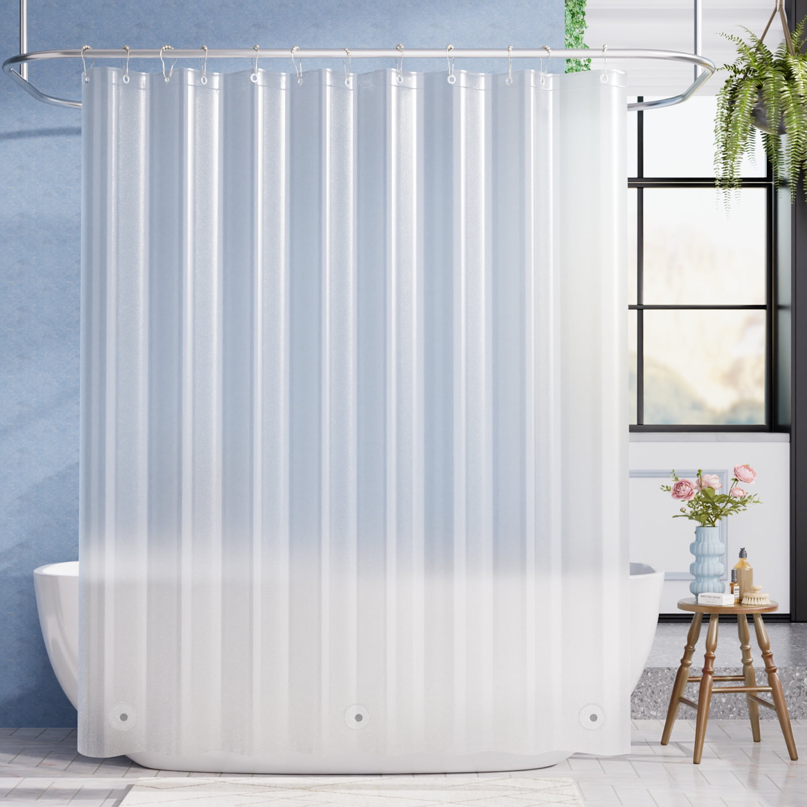 Bathway Shower Curtain Liner, 72"W x 72"L Waterproof PEVA Plastic ...