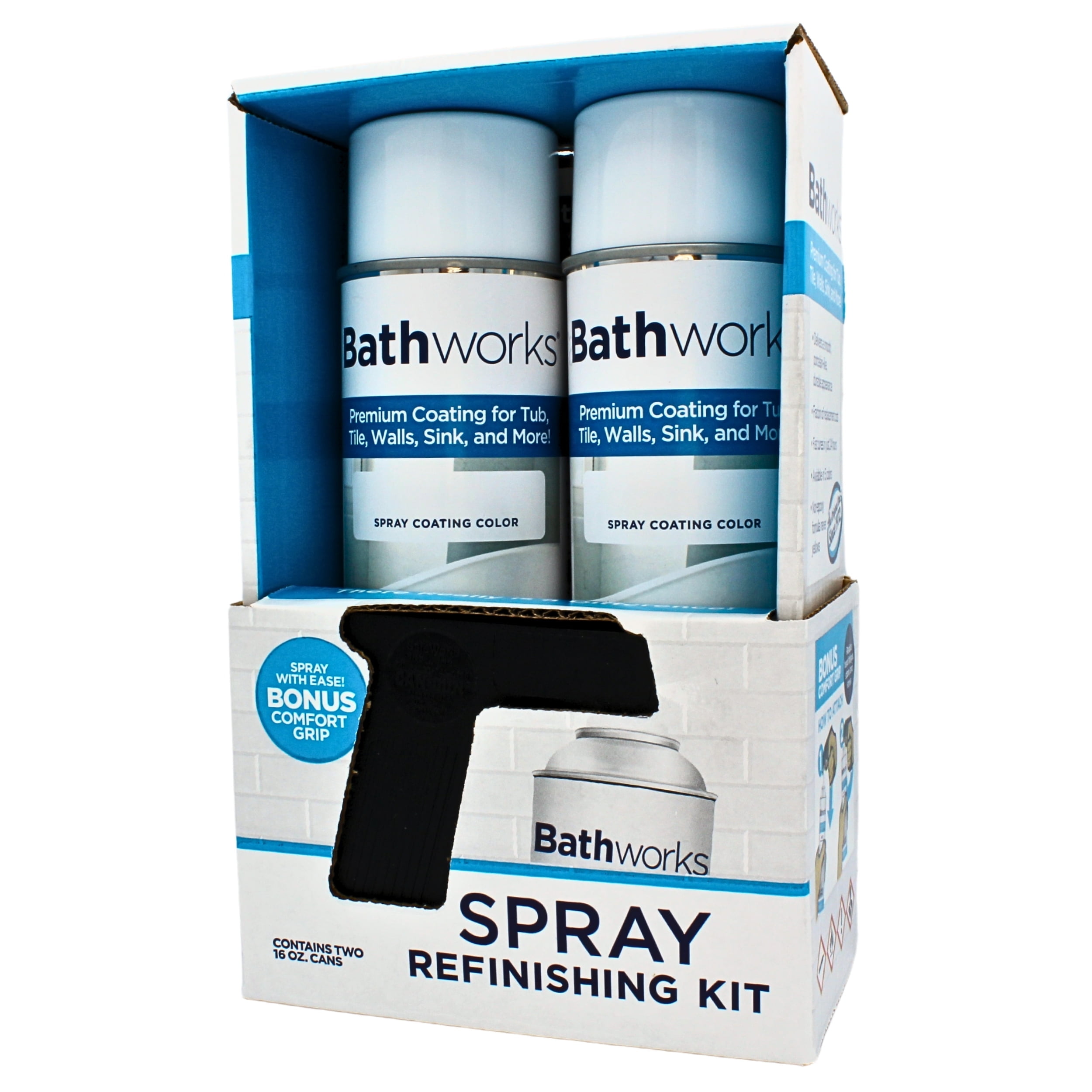 Bathworks Bathtub and Tile Spray-On Refinishing Kit (Black) - Walmart.com