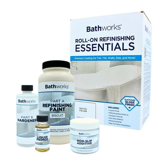 Bathworks Essentials Refinishing Kit with Non-Slip Protection (Biscuit)