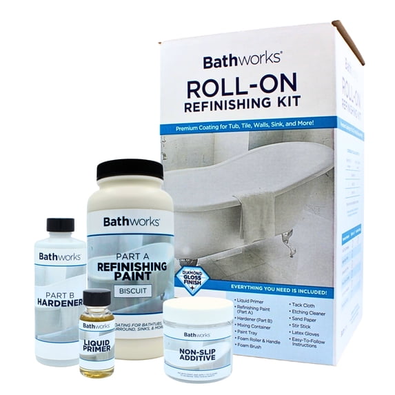 Bathworks Non-Slip Bathtub Refinishing Kit (Biscuit) – BWNS-08