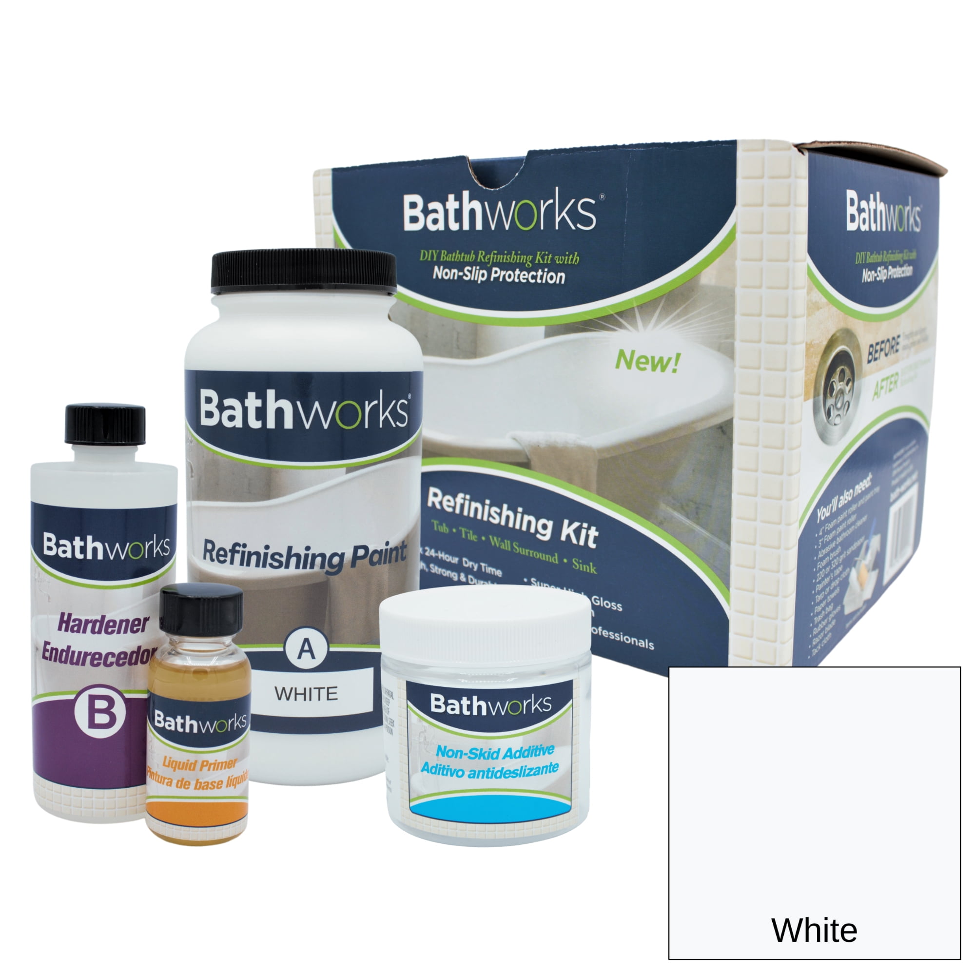 Bathworks Standard Bathtub Refinishing Kit for Tub, Tile, & More (BMRK