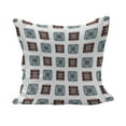 thumbnail image 1 of Batik Fluffy Throw Pillow Cushion Cover, Geometric Square Shaped Lines Forms with Detail Folk Batik Image, Decorative Square Accent Pillow Case, 36" x 36", Multicolor, by Ambesonne, 1 of 5