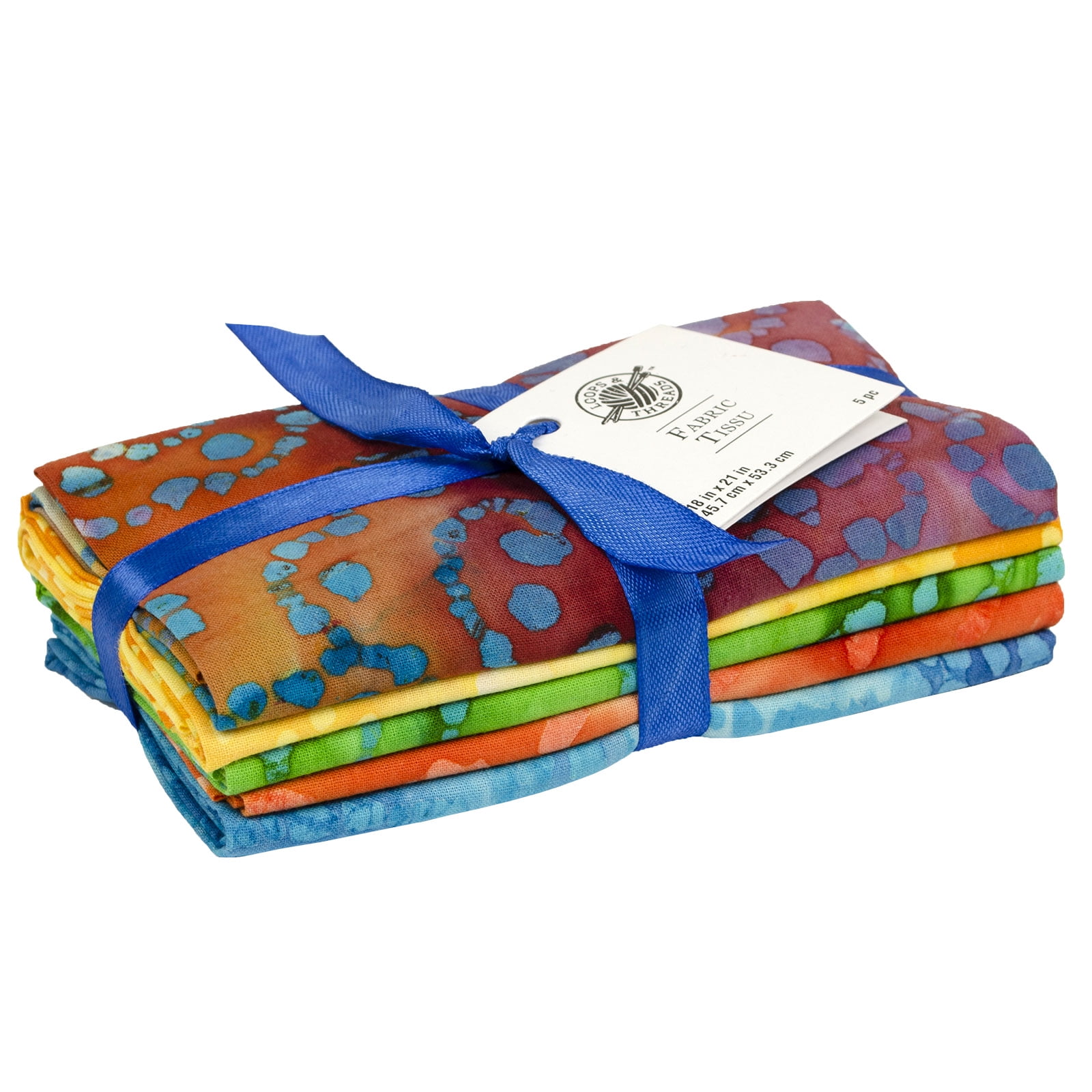Vibrant Multicolor Batik Printed Fabric Bundle