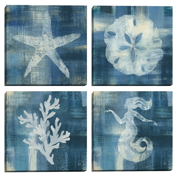 Batik Seas II, III, IV & VI Canvas Art Print Set