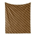 thumbnail image 1 of Batik Soft Flannel Fleece Throw Blanket, Vintage Folk Curved Rounds Abstract Circles Oriental Malaysian Pattern, Cozy Plush for Indoor and Outdoor Use, 50" x 60", Chestnut Brown Mustard, by Ambesonne, 1 of 5