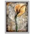 thumbnail image 1 of Batik Style Pattern Calla Lily Flower Bloom Artwork Framed Wall Art Print A4, 1 of 4