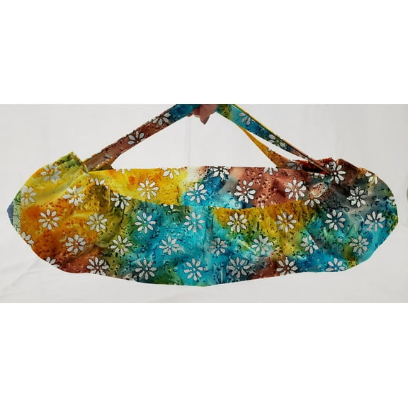 Batik Tie Dye Casserole Baking Pan or Pie Plate Cozy and Carrier by Penny's Needful Things (Large Casserole Carrier) (Orange Teal Green Floral)