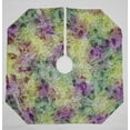 thumbnail image 1 of Batik Tie Dye Christmas Tree Skirt By Penny's Needful Things (Purple Green Swirl) (Octagonal), 1 of 1