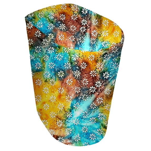 Batik Tie Dye Cover Compatible with Ninja Creami Ice Cream Maker by Penny's Needful Things (Regular) (Orange Teal Green Floral)