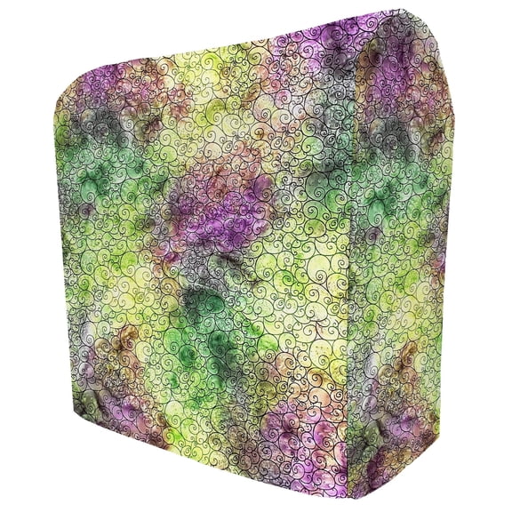 Batik Tie Dye Cover Compatible with Ninja Slushi Professional Frozen Drink Maker by Penny's Needful Things (Regular) (Purple Green Swirl)