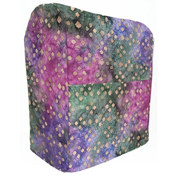 Batik Tie Dye Cover Compatible with Sunbeam Heritage Series 4.6qt Mixmaster by Penny's Needful Things (Pink Purple Green Diamond)