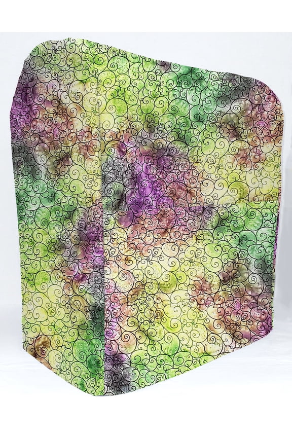 Batik Tie Dye Cover Compatible with Sunbeam Heritage Series 4.6qt Mixmaster by Penny's Needful Things (Purple Green Swirl)