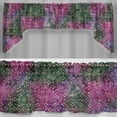 thumbnail image 1 of Batik Tie Dye Curtain Panels by Penny's Needful Things (Set of 2) 63 Inch Long UNLINED (Pink Purple Green Diamond), 1 of 2