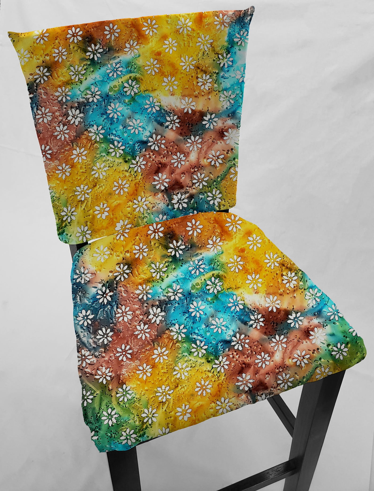 Batik Tie Dye Dining Room Chair Back Covers or Seat Covers by Penny's ...