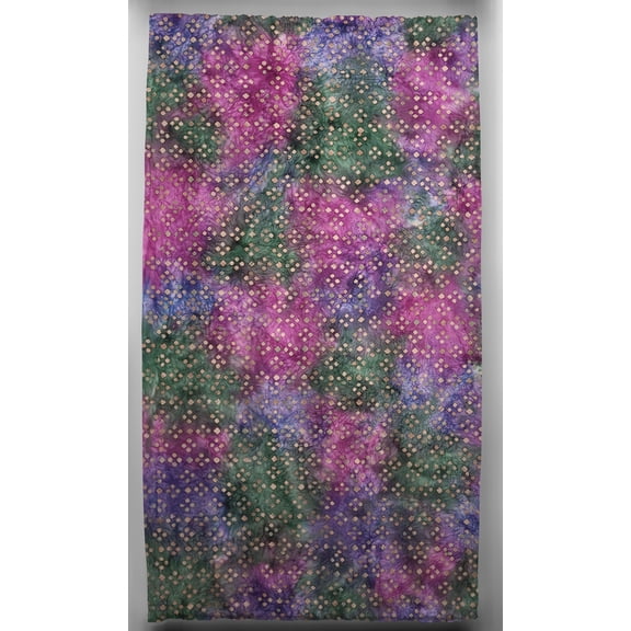 Batik Tie Dye French Door Curtain Panel with Tie Back by Penny's Needful Things (Lined) (Pink Purple Green Diamond)