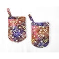 thumbnail image 1 of Batik Tie Dye Oven Mitts (Set Of 2) by Penny's Needful Things (Pink Purple Brown Floral), 1 of 4