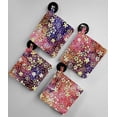 thumbnail image 1 of Batik Tie Dye Pot Holders (Set of 4) by Penny's Needful Things (Pink Purple Brown Floral), 1 of 4