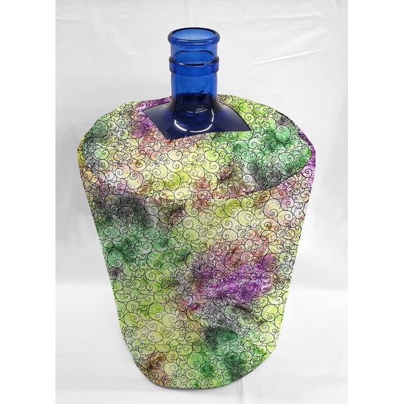 Batik Tie Dye Water Bottle Cover by Penny's Needful Things (5 Gallon Cover)(Top Spout) (Purple Green Swirl)