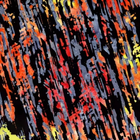 Batiks Lets Play Ball! Basketball Graffiti Poppy Quartz Cotton Fabric (1 Yard)