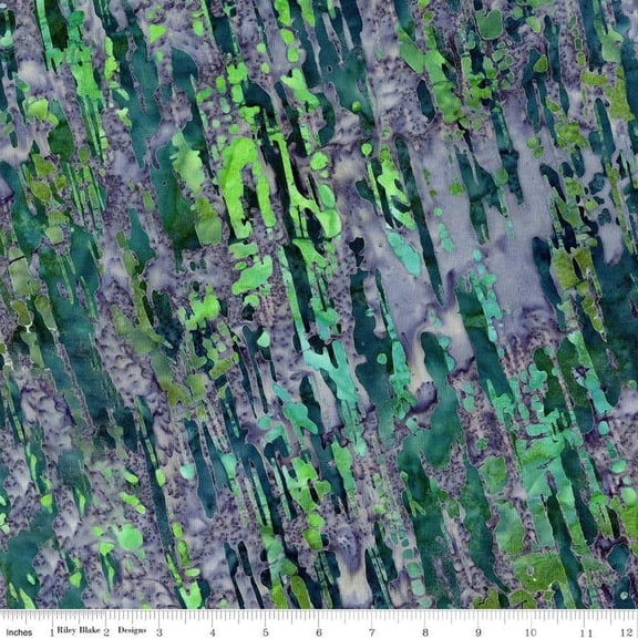 Batiks Lets Play Ball! Streaks Peridot Fern Cotton Fabric (1 Yard)