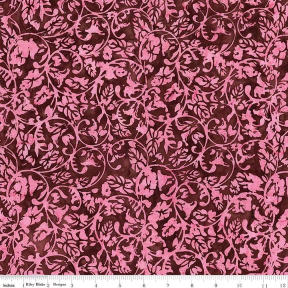 Batiks Ornamental Floreale Raspberry Nightshade (1yard)