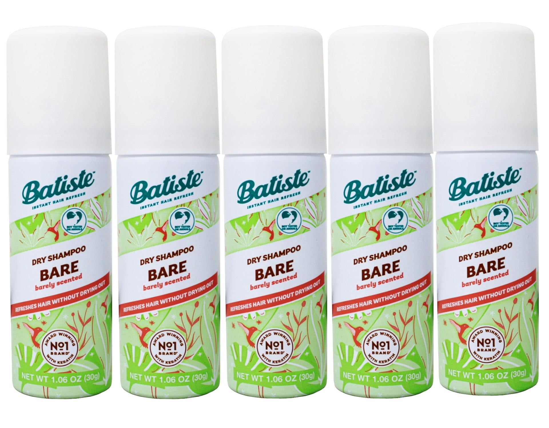 Batiste Dry Shampoo Bare Fragerence Travel Size 1.6 Ounce Pack of 5