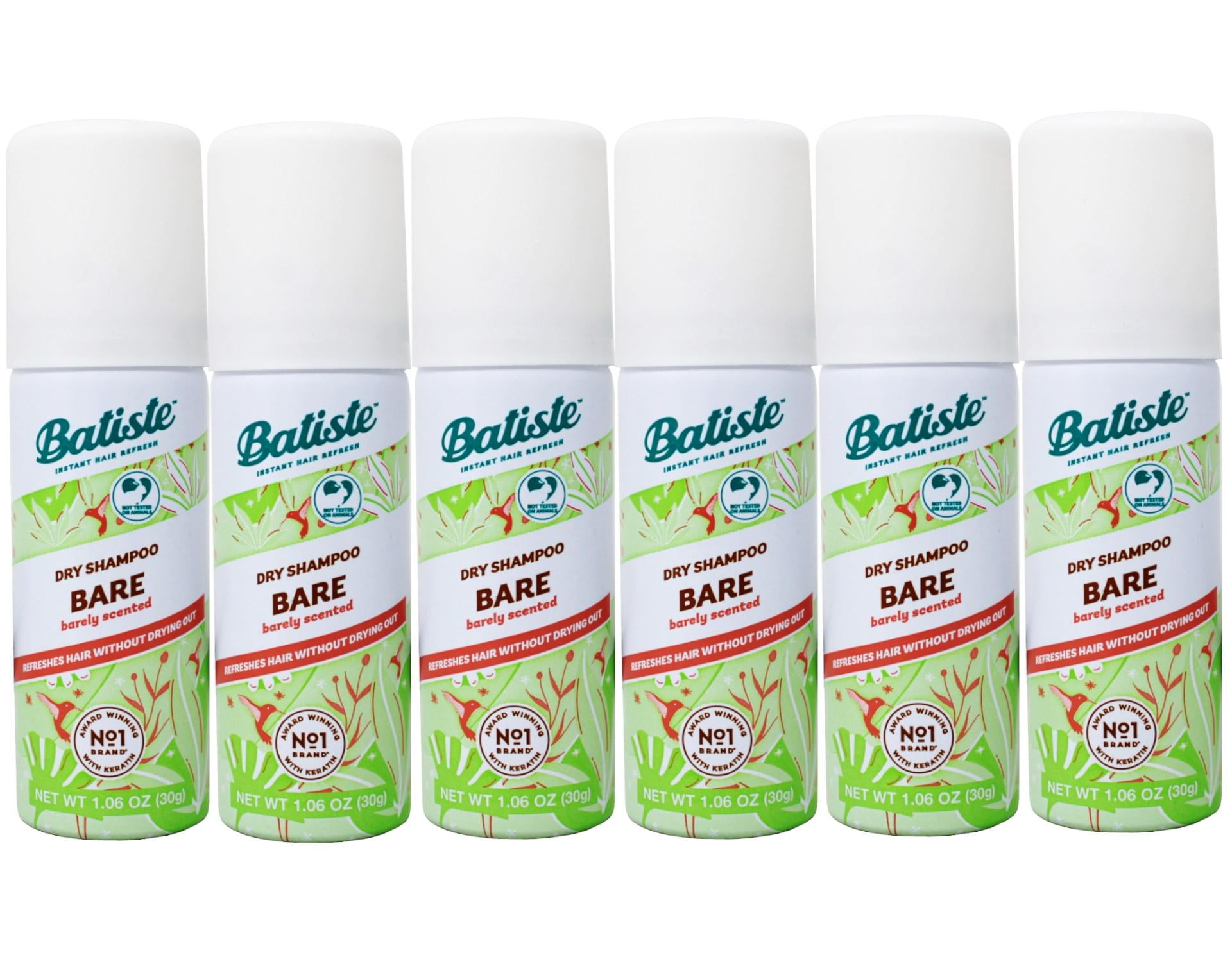 Batiste Dry Shampoo Bare Fragerence Travel Size 1.6 Ounce Pack of 6