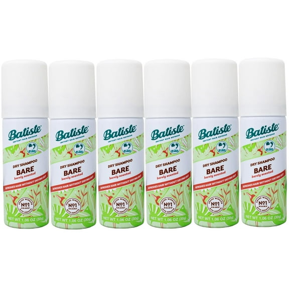 Batiste Dry Shampoo Bare Fragerence Travel Size 1.6 Ounce Pack of 6