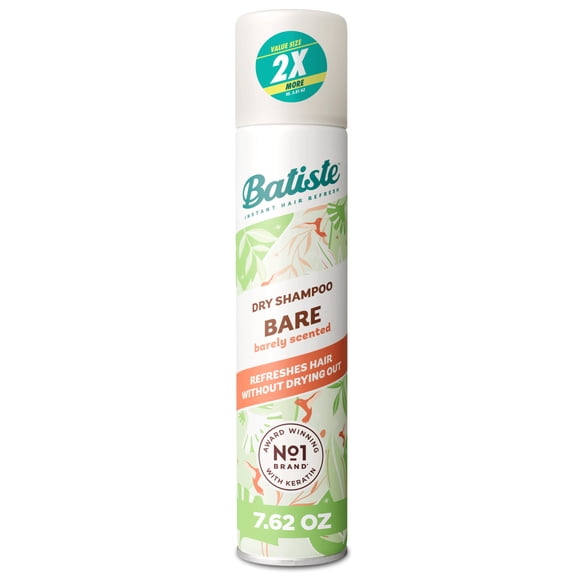 Batiste Dry Shampoo Bare Fragrance, Barely Scented, 7.62 oz