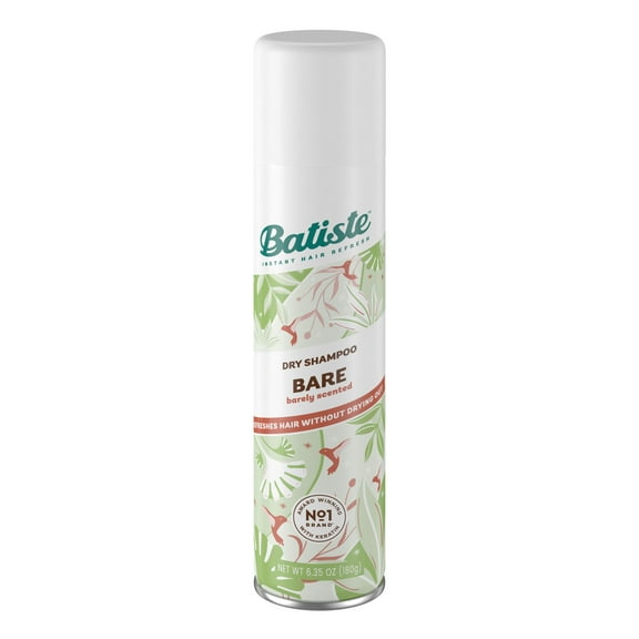 Batiste Dry Shampoo, Bare Fragrance, Refresh Hair and Absorb Oil Between Washes, Waterless Shampoo for Added Hair Texture and Body, 6.35 oz Dry Shampoo Bottle