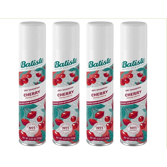Batiste Dry Shampoo Cherry (4 pack) 6.73 oz / 200 ml EACH Bottle