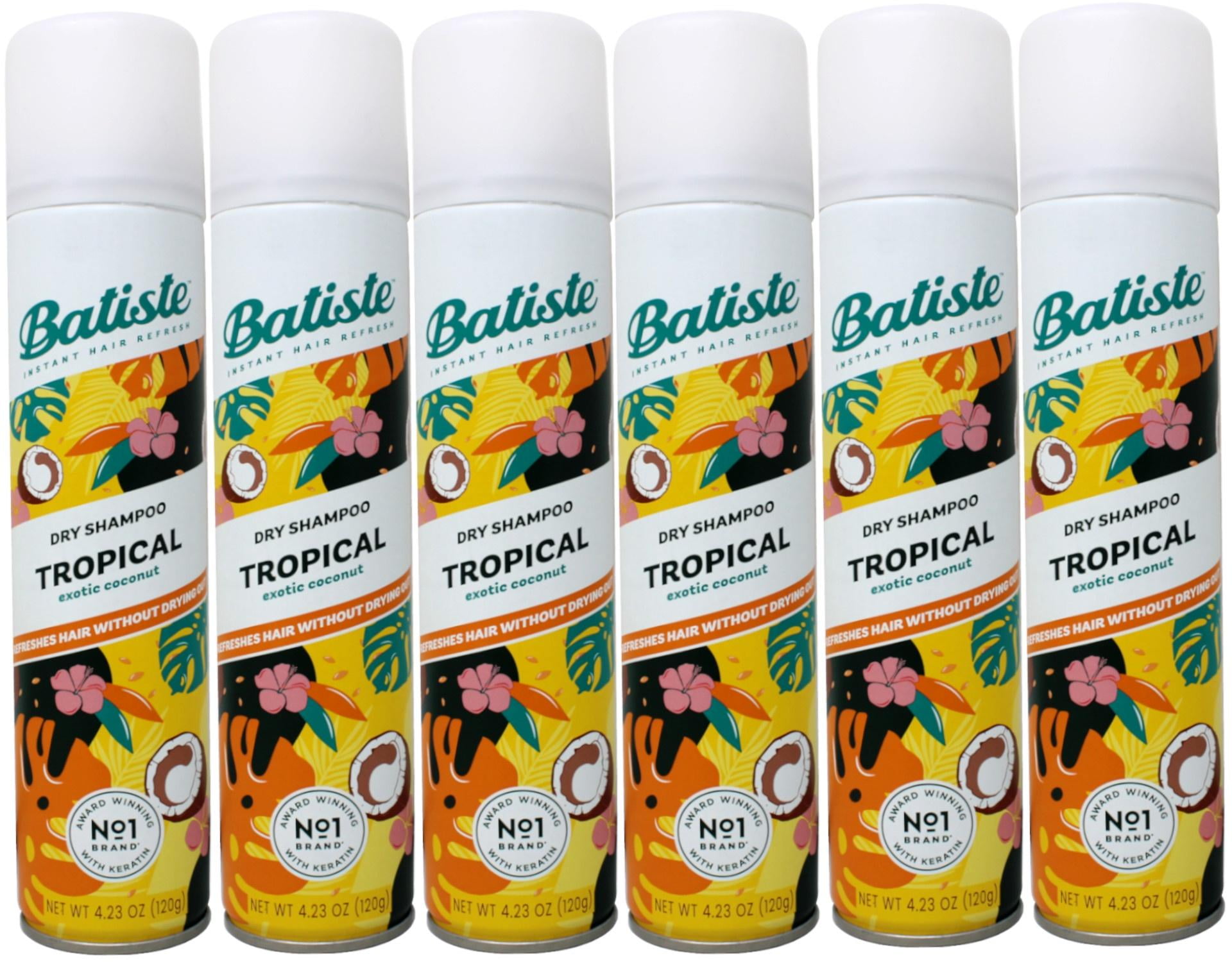 Batiste Dry Shampoo Coconut and Exotic Tropical 4.23 oz - 6 Pack