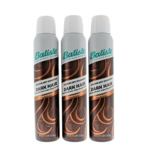 Batiste Dry Shampoo Instant Hair Refresh Dark Hair 200ml 3 Pack Color Formula