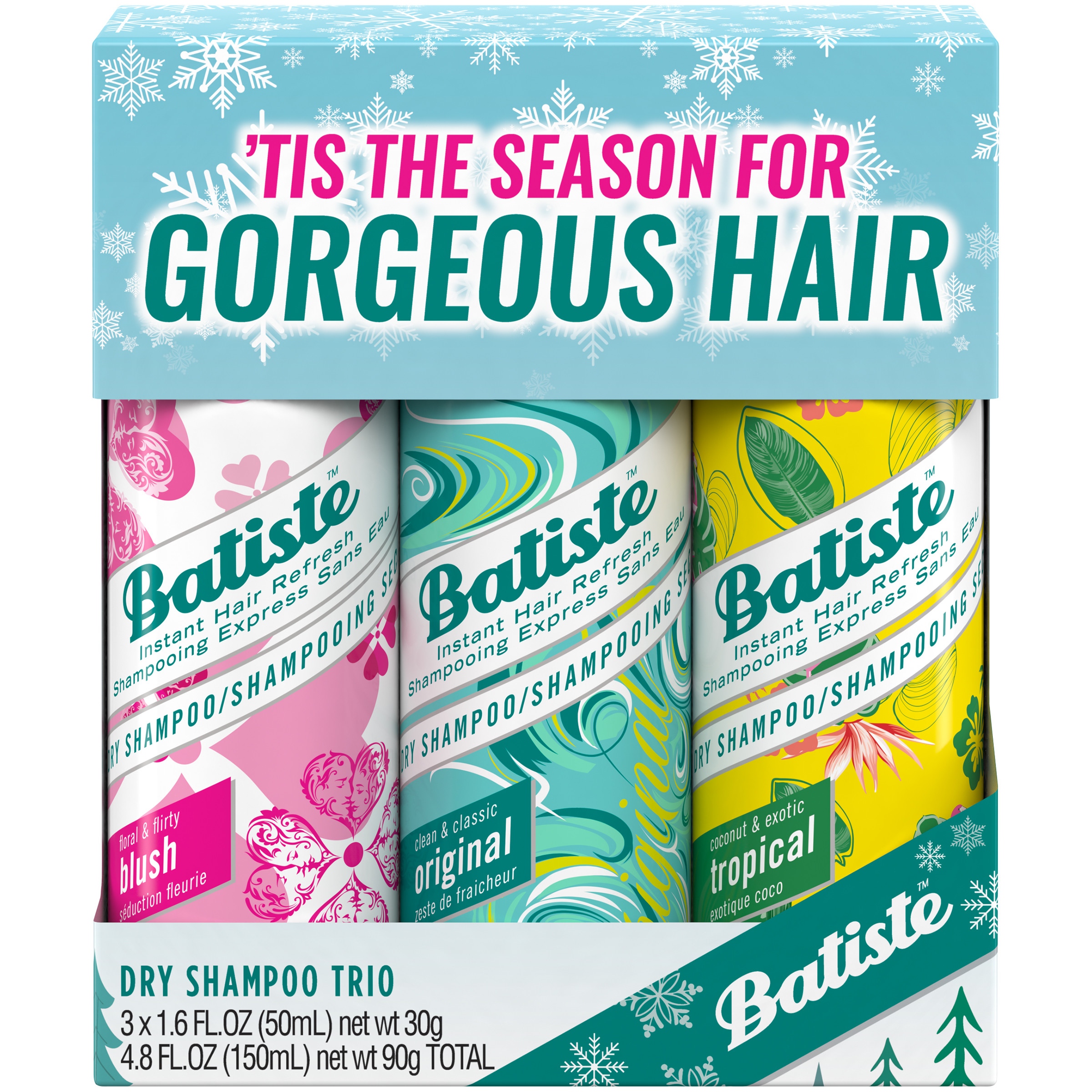 Batiste Dry Shampoo, Mini Holiday Trio, Mixed 3 Pack, 4.8 fl oz - image 1 of 5