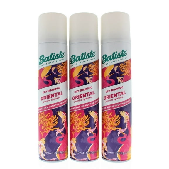 Batiste Dry Shampoo Oriental Jasmine Opulence 200ml 120g 3-Pack Floral Scent