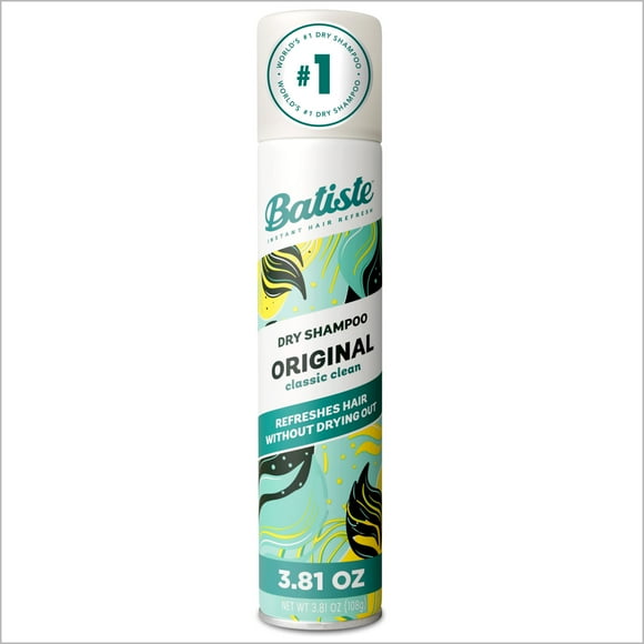 Batiste Original Dry Shampoo, Absorbs Oil & Grease, Classic Clean Scent, 3.81 oz