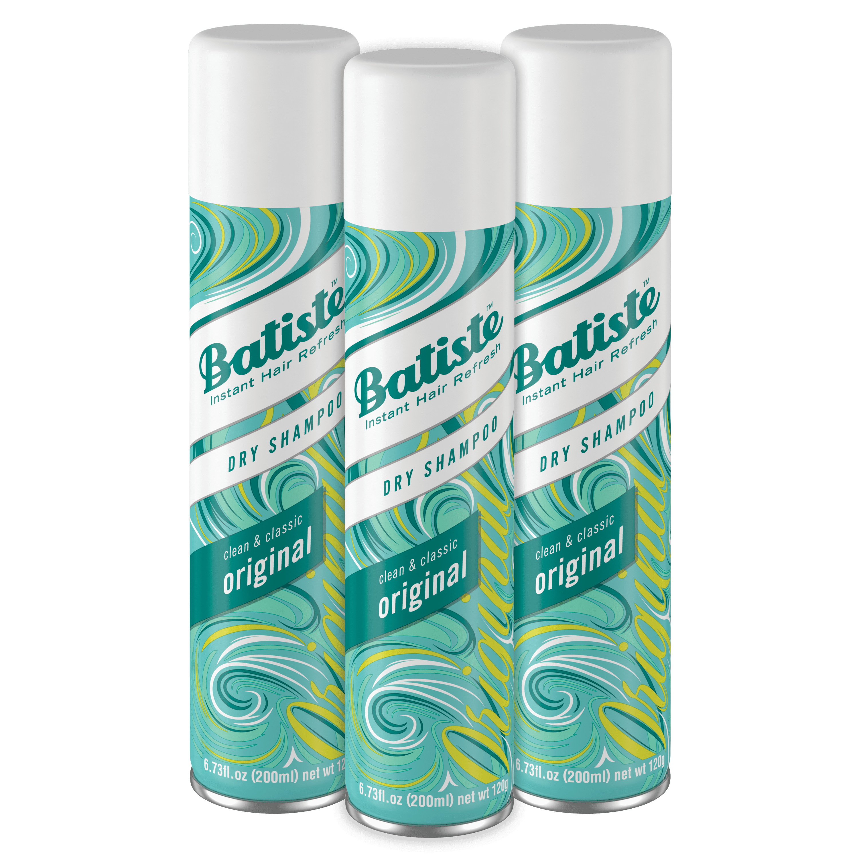 Batiste Dry Shampoo, Original Fragrance, 6.73 Fl. Oz., 3 Pack