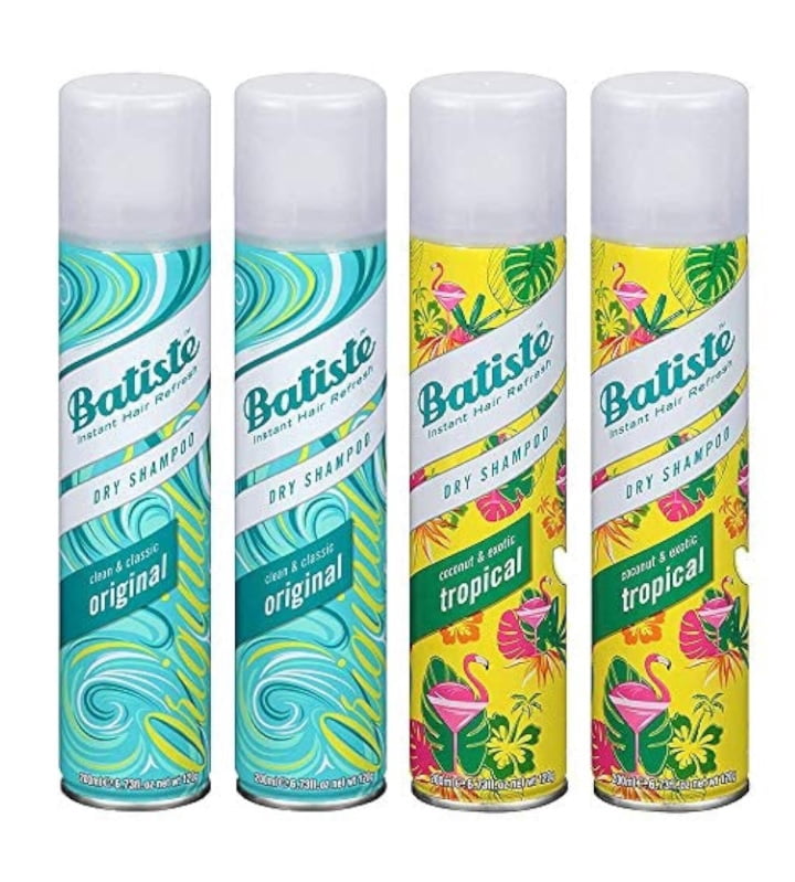 Batiste Dry Shampoo Original and Tropica 2 Each (4 Pack) 200 ml EACH Bottle